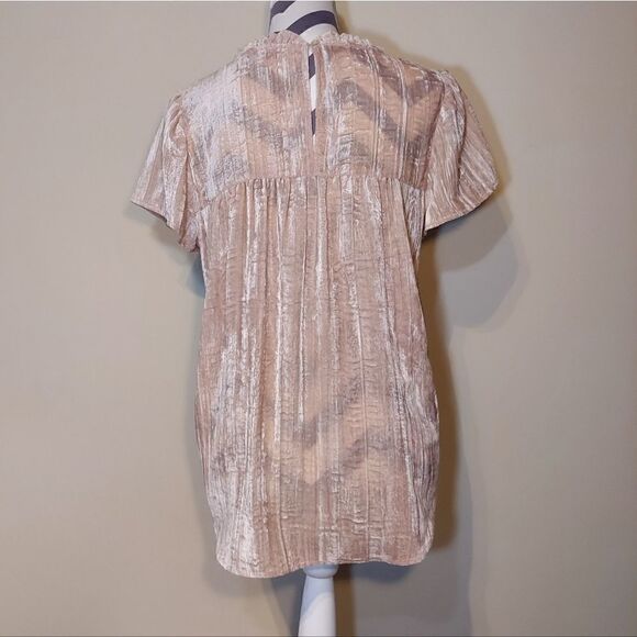 Sheer Crush Flutter Sleeve Blouse - Picture 2 of 7